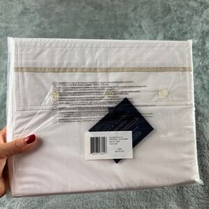 Ralph Lauren Palmer Organic Cotton‎ Percale King Flat Sheet Sand Dune NWT